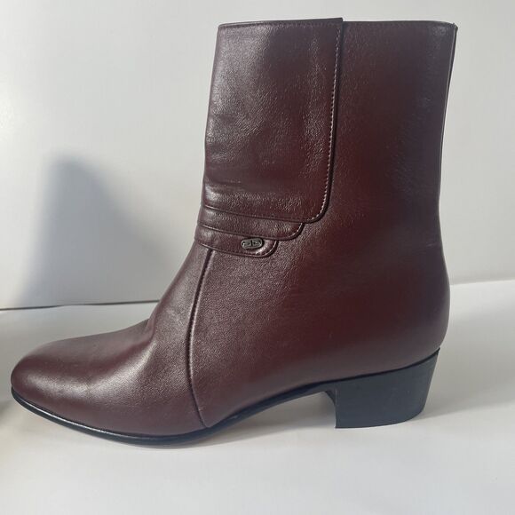 Besserro Ankle Boots Brown Leather Mens 8.5/27.5 Retro Business Professional - Picture 3 of 10